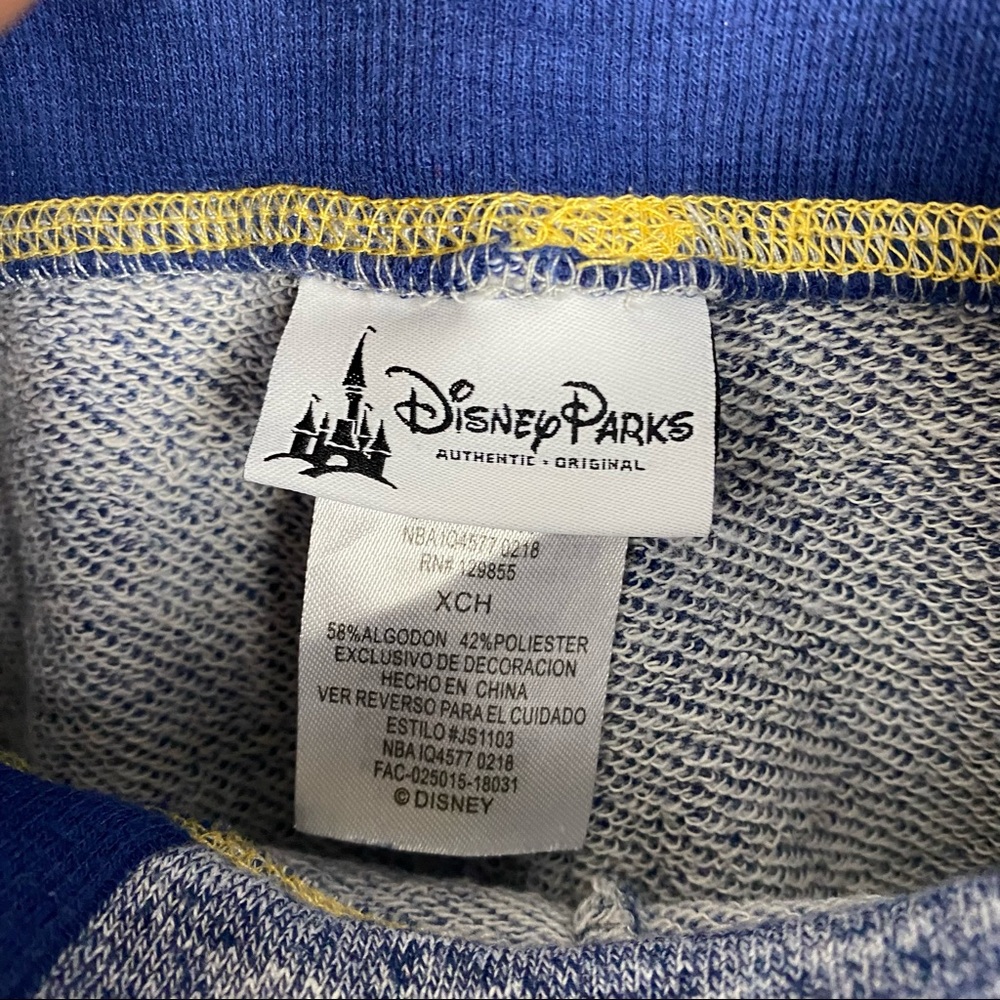 Disney Parks Walt Disney World Knit Sweat Shorts XS Blue Yellow - Picture 4 of 6